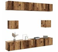 vidaXL 6 Piece TV Cabinet Set Wall-mounted Old Wood Engineered Wood tv cabinet