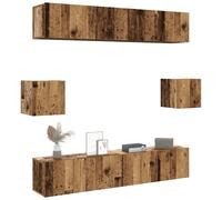 vidaXL 6 Piece TV Cabinet Set Wall-mounted Old Wood Engineered Wood