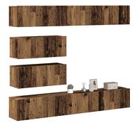 vidaXL 6 Piece TV Cabinet Set Wall-mounted Old Wood Engineered Wood tv cabinet