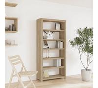 Vidaxl 6-Tier Bookcase 80X30X170 Cm Solid Wood Acacia