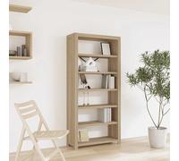 vidaXL 6-Tier Bookcase 80x30x170 cm Solid Wood Acacia