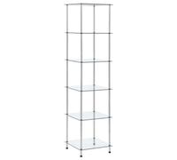 Vidaxl 6-Tier Shelf Transparent 40X40X160 Cm Tempered Glass