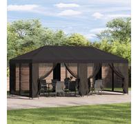 Garden Gazebo Anthracite 600x300x276.5cm Polyester Steel Frame with Mesh Canopy