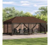 vidaXL 6 x 3 m Brown Polyester and Steel 190