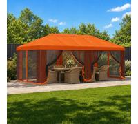 vidaXL 6 x 3 m Orange Polyester and Steel 190