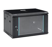 vidaXL 6U Wall Mounted Network Cabinet Wall-mounted Cabinet Data Storage Cabinet Network Equipment Lock and Key Indoor Equipment 19" IP20
