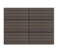 vidaXL 6X Decking Tiles Interlocking Floor Tile Decking Tile Pool WPC