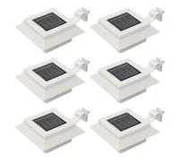 vidaXL 6x Outdoor Solar Lamps LED Square 12cm White Garden Lighting Fixture