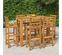 vidaXL 7 Piece Garden Bar Set Solid Wood Acacia