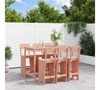 (natural douglas) vidaXL Garden Bar Set Outdoor Bar Table Set Bar Stool 7 Piece Solid Wood Pine