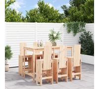 Garden Bar Set Outdoor Bar Table Set Bar Stool 7 Piece Solid Wood Pine vidaXL