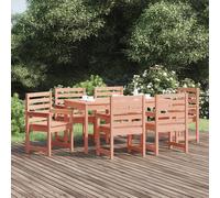 Garden Dining Set Outdoor Table and Chair Set 7 Piece Solid Wood Pine vidaXL