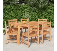 vidaXL 7 Piece Garden Dining Set Solid Wood Teak