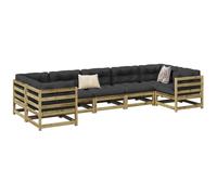 vidaXL 7 Piece Garden Sofa Set Impregnated Wood Pine