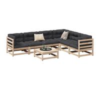 Garden Sofa Set 7 Piece Outdoor Sofa Set Corner Sofa Solid Wood Pine vidaXL