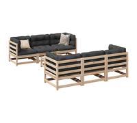 Garden Sofa Set 7 Piece Outdoor Sofa Set Corner Sofa Solid Wood Pine vidaXL