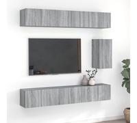 vidaXL 7 Piece TV Cabinet Set Grey Sonoma Engineered Wood