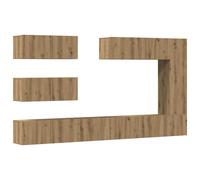 vidaXL 7 Piece TV Cabinet Set Wall-mounted Artisan Oak Engineered Wood