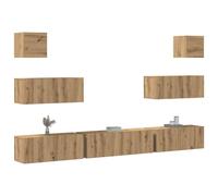 vidaXL 7 Piece TV Cabinet Set Wall-mounted Artisan Oak Engineered Wood