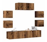 vidaXL 7 Piece TV Cabinet Set Wall-mounted Old Wood Engineered Wood tv cabinet