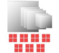 vidaXL 7 Piece Wall Mirror Set Square Glass Home Bedroom Vanity Makeup Decor