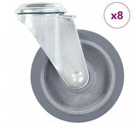 vidaXL 8 pcs Bolt Hole Swivel Casters 100 mm