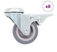vidaXL 8 Pcs Bolt Hole Swivel Casters 50 Mm