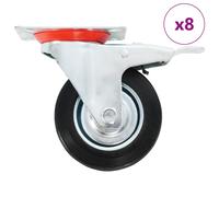 vidaXL 8 pcs Swivel Casters 100 mm