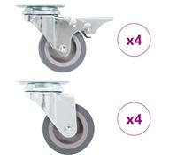 vidaXL 8 Pcs Swivel Casters 50 Mm