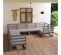 vidaXL 8 Piece Garden Lounge Set Solid Pinewood NEW