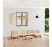 vidaXL 8 Piece Garden Lounge Set Solid Wood Pine NEW