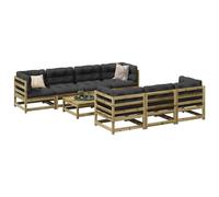 vidaXL 8 Piece Garden Sofa Set Impregnated Wood Pine