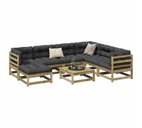 vidaXL Garden Sofa Set 8 Piece Outdoor Sofa Corner Sofa Impregnated Wood Pine