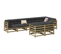 vidaXL 8 Piece Garden Sofa Set Impregnated Wood Pine