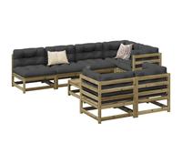 vidaXL Garden Sofa Set 8 Piece Outdoor Sofa Corner Sofa Impregnated Wood Pine