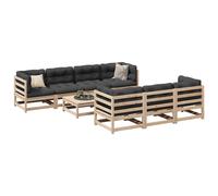 Garden Sofa Set 8 Piece Outdoor Sofa Set Corner Sofa Solid Wood Pine vidaXL