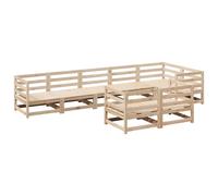 vidaXL 8 Piece Patio Sofa Set Solid Wood Pine