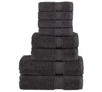 vidaXL 8 Piece Premium Towel Set SOLUND Anthracite 600 gsm