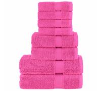 vidaXL 8 Piece Premium Towel Set SOLUND Pink 600 gsm