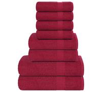 vidaXL 8 Piece Towel Set "FROGN" Bordeaux 360 gsm