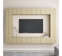 Vidaxl 8 Piece Tv Cabinet Set Sonoma Oak Engineered Wood