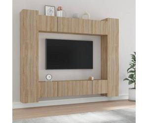 Vidaxl 8 Piece Tv Cabinet Set Sonoma Oak Engineered Wood