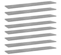 vidaXL 8x Bookshelf Boards Concrete Grey Chipboard Bookrack Bookcase Panels