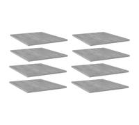 vidaXL 8x Bookshelf Boards Concrete Grey Engineered Wood Panel Bookcase Board