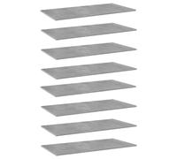 vidaXL 8x Bookshelf Boards Concrete Grey Engineered Wood Replacement Panel