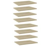 vidaXL 8x Bookshelf Boards Sonoma Oak Engineered Wood Bookcase Extra Shelf