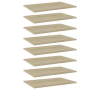 vidaXL 8x Bookshelf Boards Sonoma Oak Engineered Wood Extra Replacement Panel