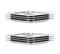 vidaXL 8x Gastronorm Containers GN 1/2 20mm Stainless Steel Stackable Tray