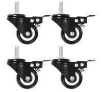 vidaXL 8x Swivel Casters with Brakes 50mm Trolley Furniture Moving Box Wheels