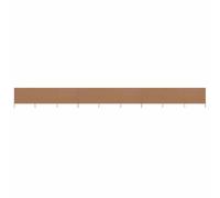 vidaXL 9-Panel Wind Screen Fabric | 1200x120cm | Taupe | Non-Woven, Wooden Poles | Durable Outdoor Wind Breaker for Privacy and Protection